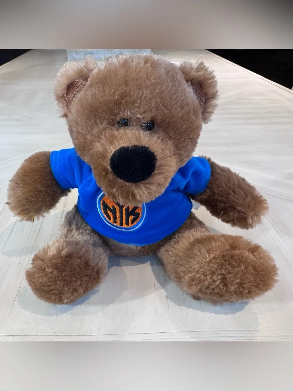 New York Knicks NBA Finals Champs Traditional Plush Bear – Royal Blue – Like New